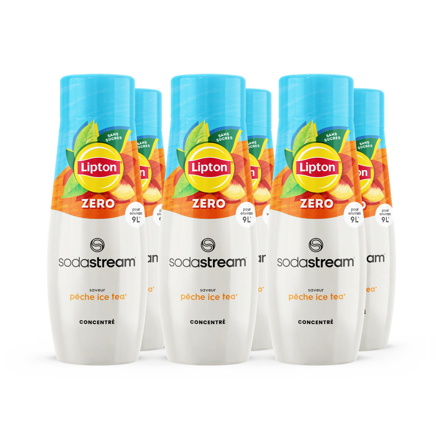 6-Pack Sirop Lipton Ice Tea Pêche Zéro 440ml