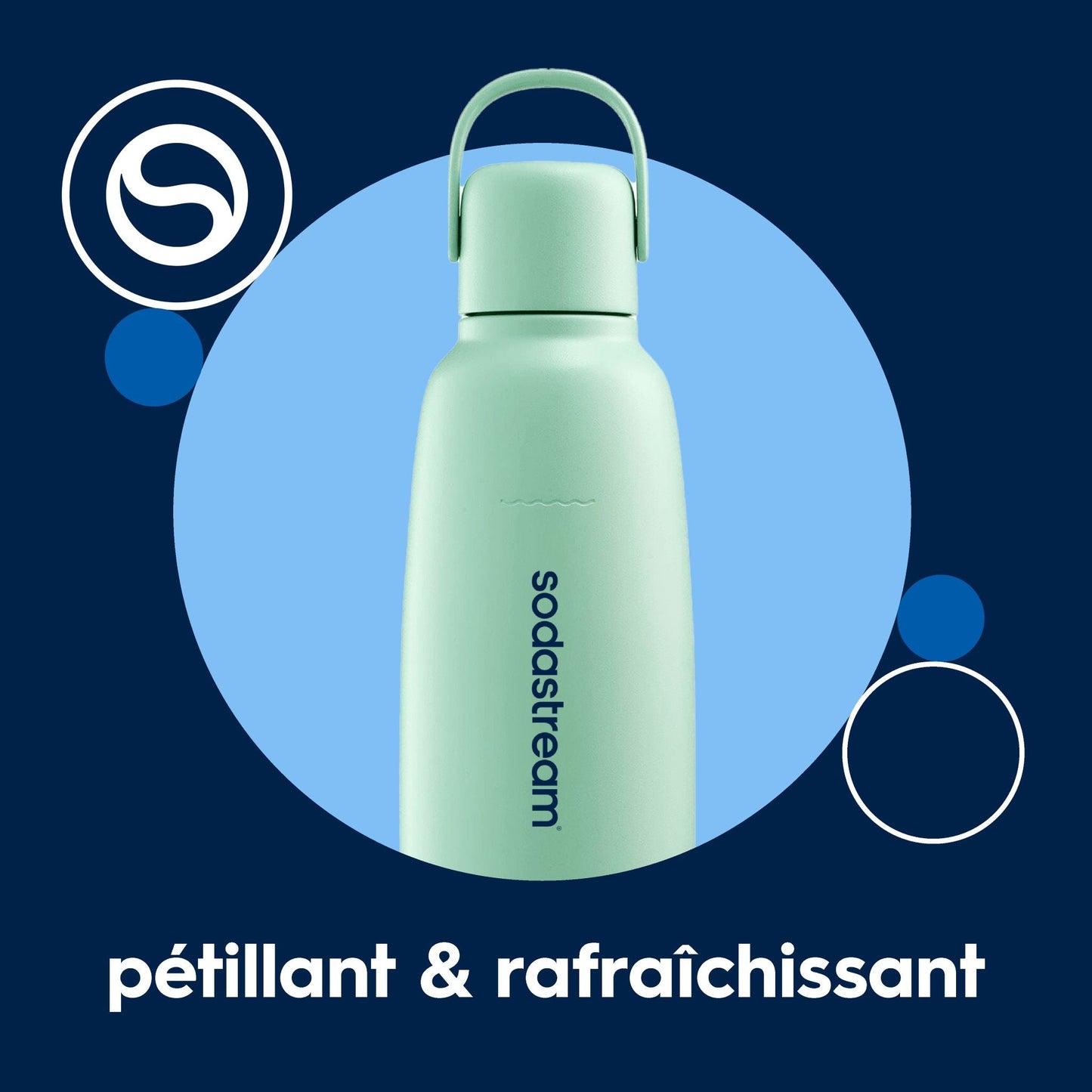 Gourde isotherme 0,9L fizz&go Cool vert pistache