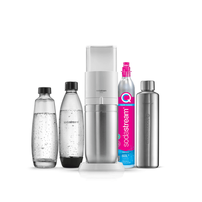 sodastream duo blanche machine a eau gazeuse Pack metal