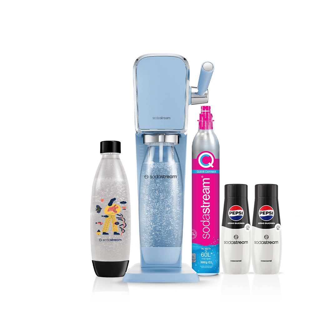 sodastream art bleu pastel Pack Saveur Pepsi Zéro Sucres
