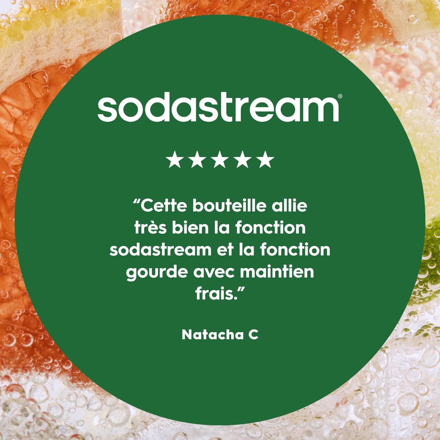 Gourde isotherme 0,9L fizz&go Cool bleue