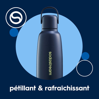 Gourde isotherme 0,9L fizz&go Cool bleue